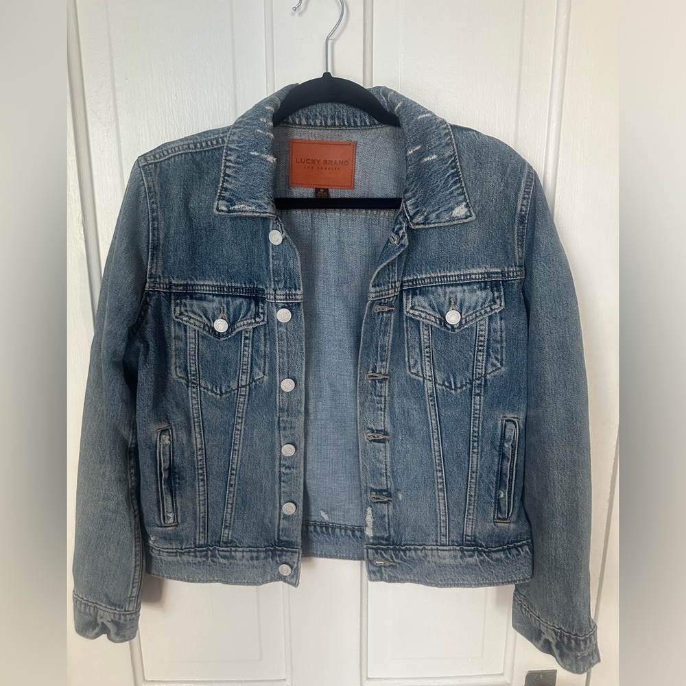 Lucky brand tomboy denim jacket- size medium